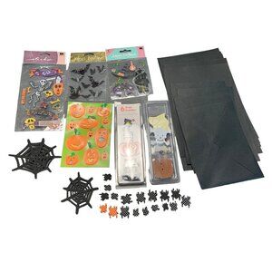 Halloween Scrapbooking Craft Supplies Bundle with Stickers Brads & Envelopes